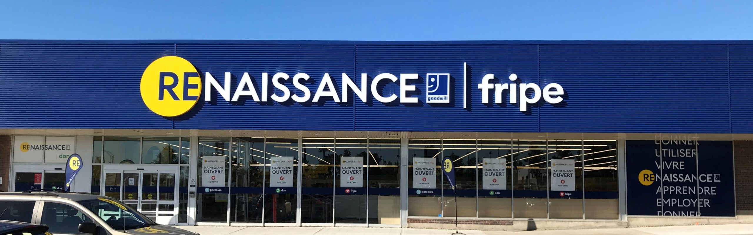 Friperie Renaissance des Laurentides rectangle façade extérieure